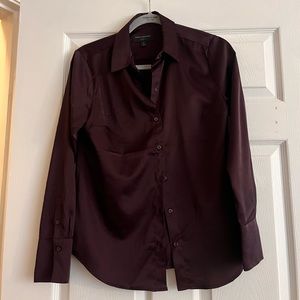 Deep purple satin shirt